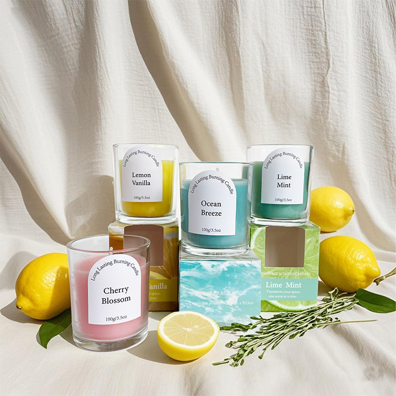 Natural Soy Wax Scented Candle with Fresh Aroma – Custom Logo Available