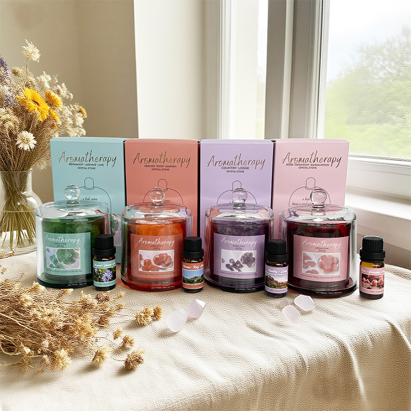 Bell Jar Essential Oil Diffuser Colored Aroma Stones Sleep Aid Healing Indoor Premium Ornament Gift