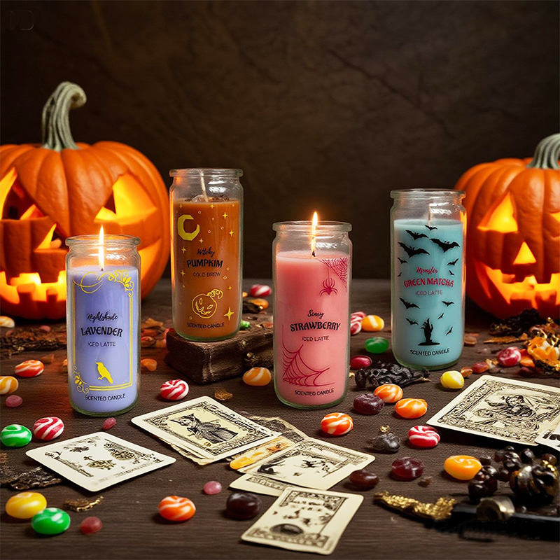 Halloween Colored Wax Festive Ambiance Scented Candle Soy Wax Cotton Wick