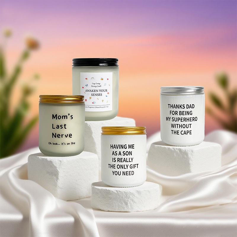 Mother'S Day Printed Scented Candle Warm Gift Home Use Indoor Long-Lasting Scent Diffusion Soy Wax