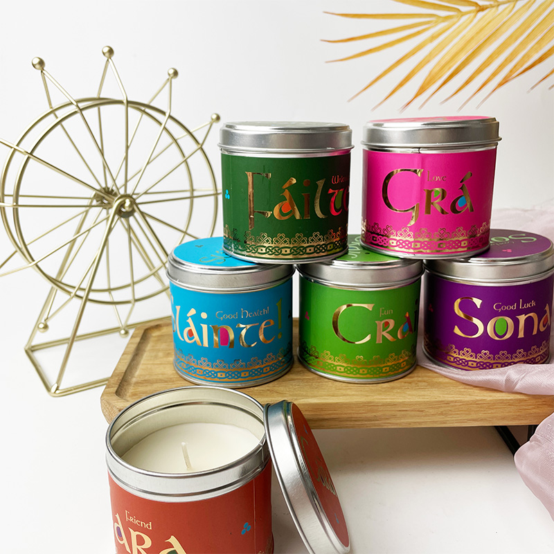Colorful Creative Tin Scented Candle Pure Natural Soy Wax