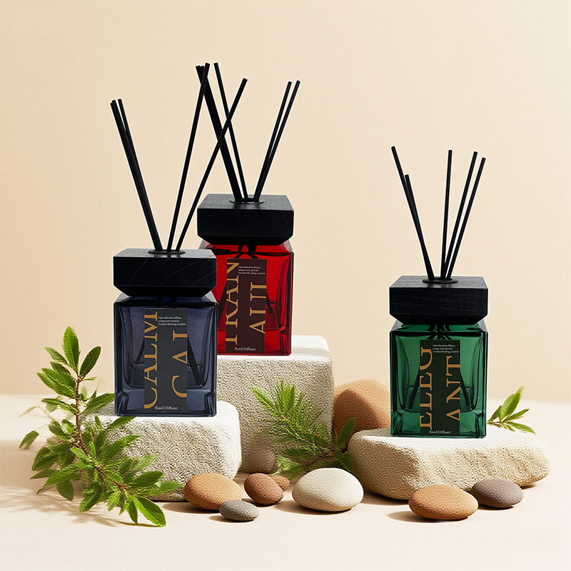 Reed Diffuser With Wooden Lid Practical Home Indoor Fragrance Ornament Gift